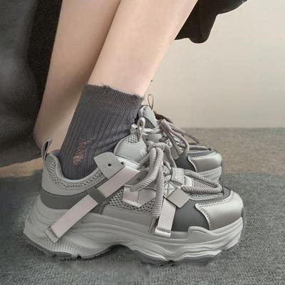 Sneakers Dad Shoes Women's Feet Are Small and Versatile, Small Thick Soles Increase Height, Fried Street Casual Shoes