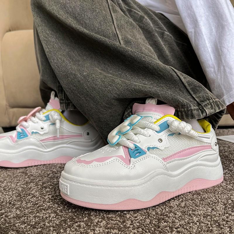 

Повседневная женская обувь, белые туфли на платформе, новые летние универсальные повседневные кроссовки в классическом стиле, оригинальная обувь XINGX 40 розовый