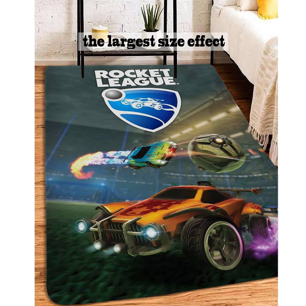Tappetino da Gioco Rettangolare Antiscivolo Morbido per la Casa Tappetino d'Ingresso Interno Esterno Tappetino di Benvenuto Rocket League