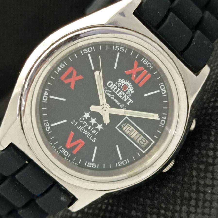 

Б/у КЛАССИЧЕСКИЕ АВТОМАТИЧЕСКИЕ ЧАСЫ ORIENT CRYSTAL 46941 JAPAN MENS BLACK WATCH a424939-3 R1024a-a424939