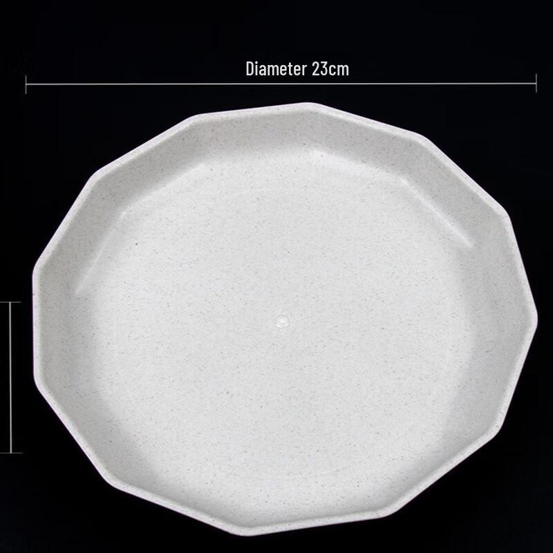 Zhi Shi Disposable 9-Inch Lotus Plastic Plates, 50-Count