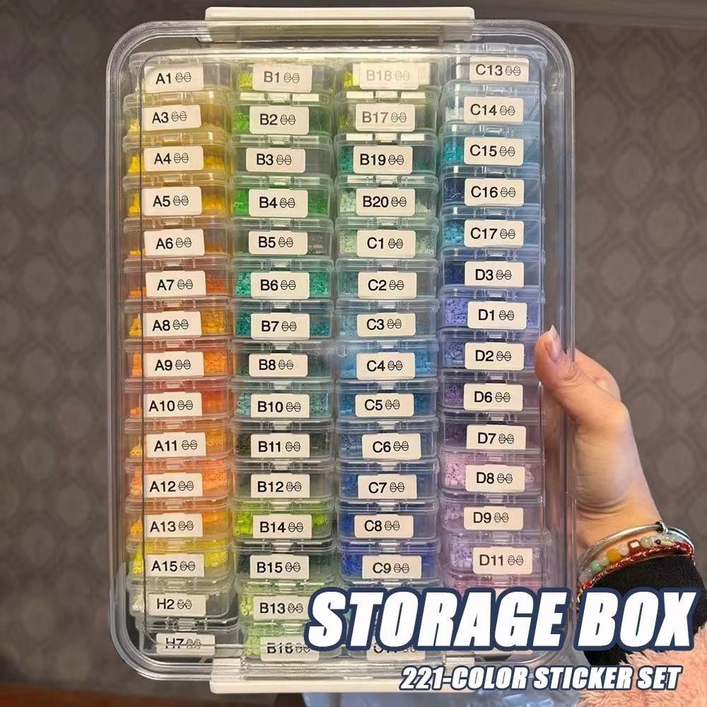 Large Capacity Fuse Beads Organizer Clip Closure with Cover Bean Storage Box Waterproof Space Saving Jewelry Container