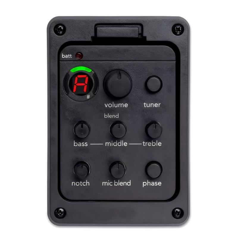 Double Model Guitar Preamp Tuner Piezo Pickup 301 Acoustic Guitar Preamp Pickup 4 Band Acoustic Guitar Pickup with Tuner