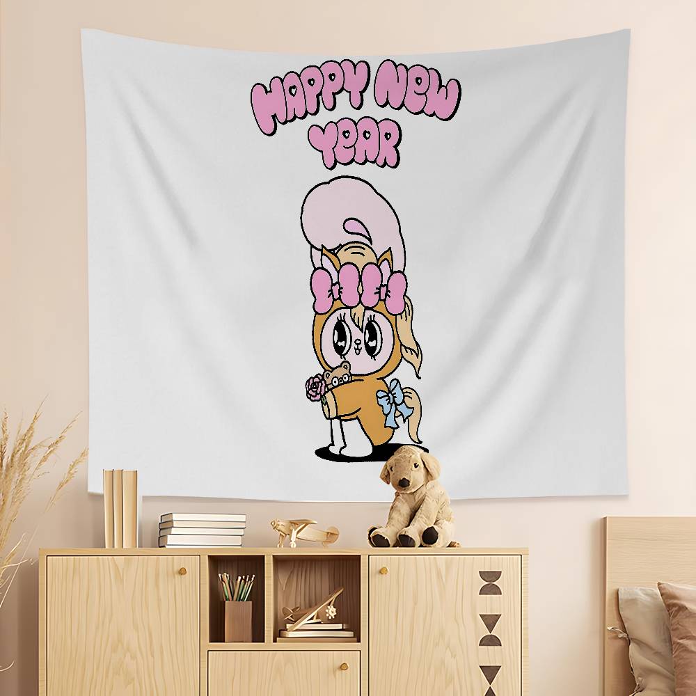 EEsthers Bunnys Cartoon Printed Large Wall Tapestry Art Science Fiction Room Home Decor Decor Blanket