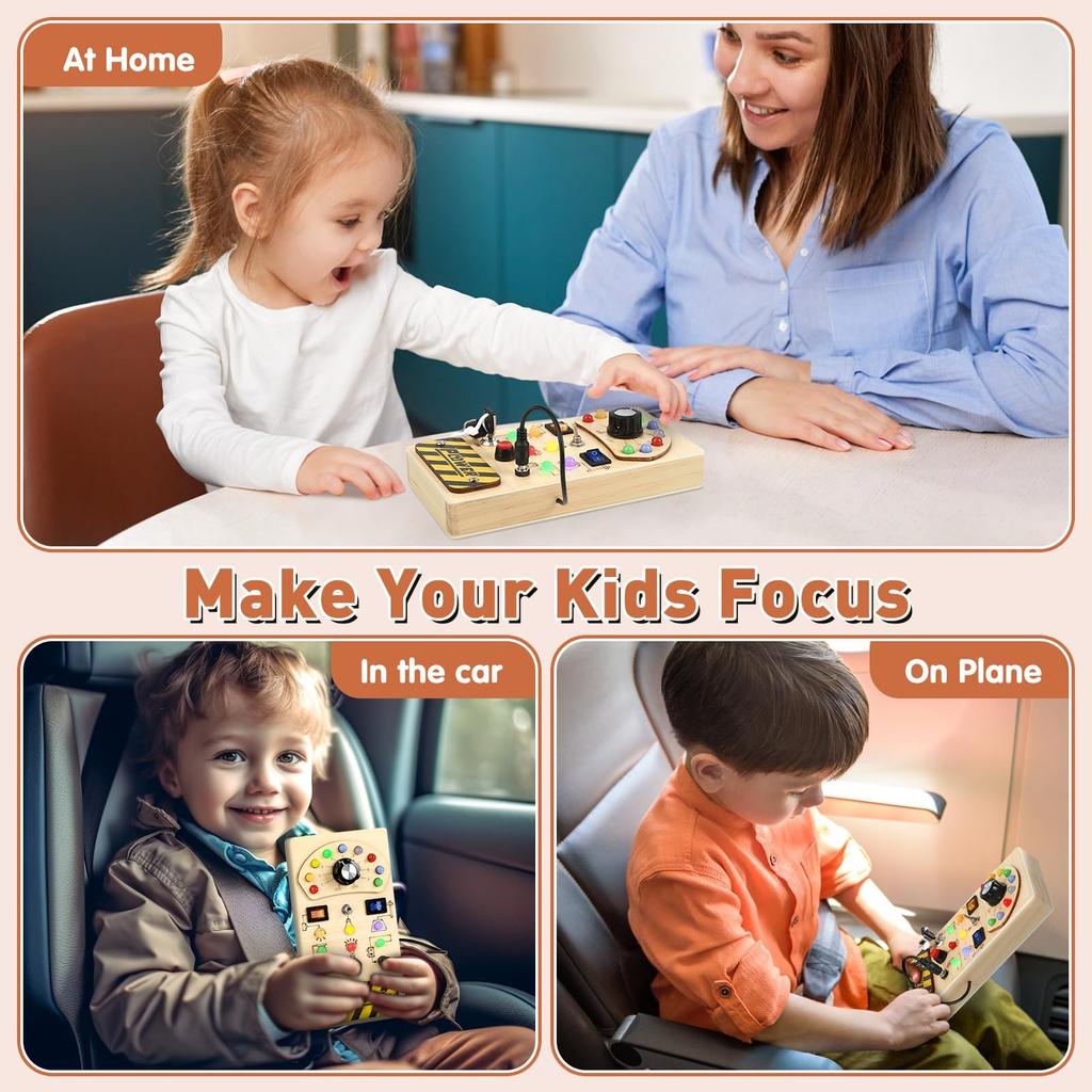 Montessori Educational Toy Busy Board Toy 1 2 3 4th Birthday Present Children Ranking Boys Girls Fidget Toy Fingertip Education Early Development