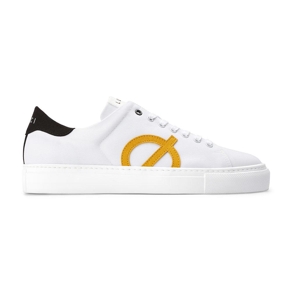 Loci Nine Vegan Sneakers White/Black/Yellow Lc-009-015