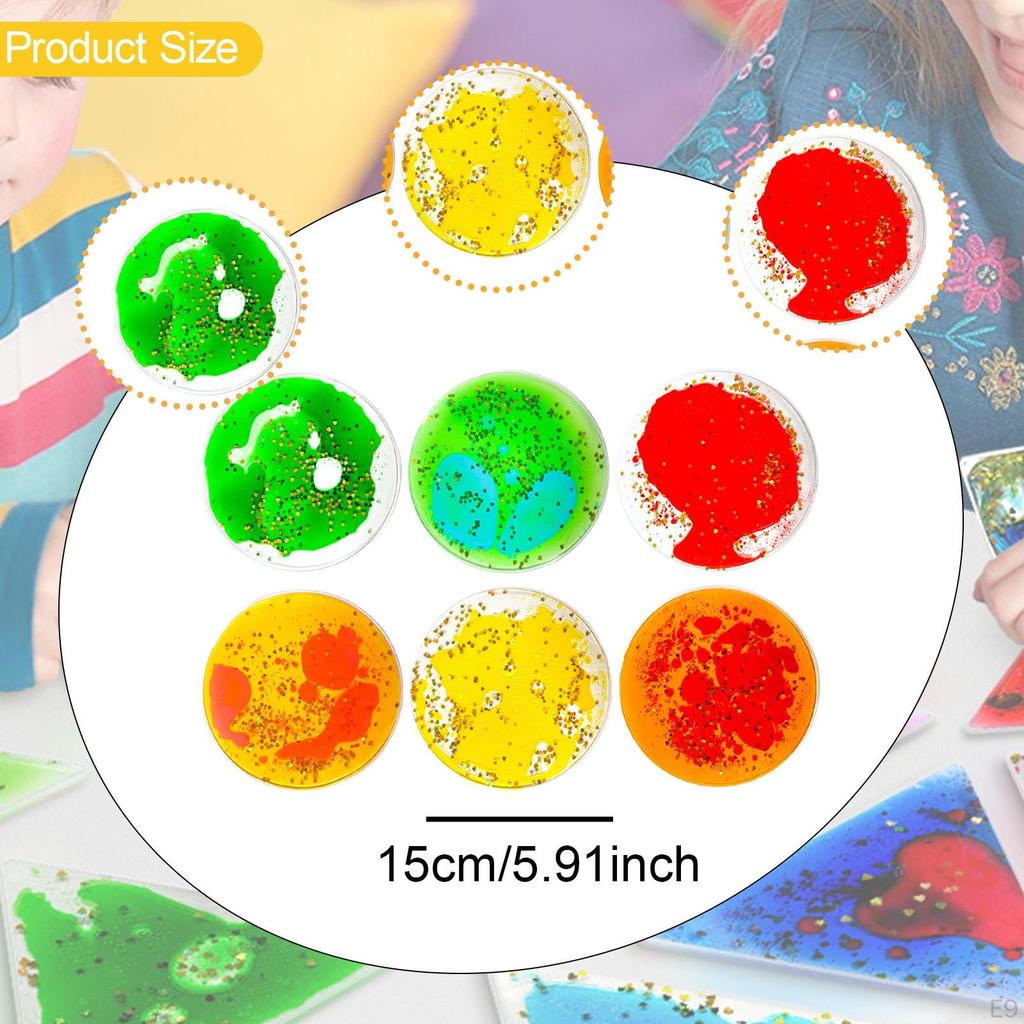 6 Count of Fidget Liquid Motion Toys, Ideal for Holiday Gifts And Prizes