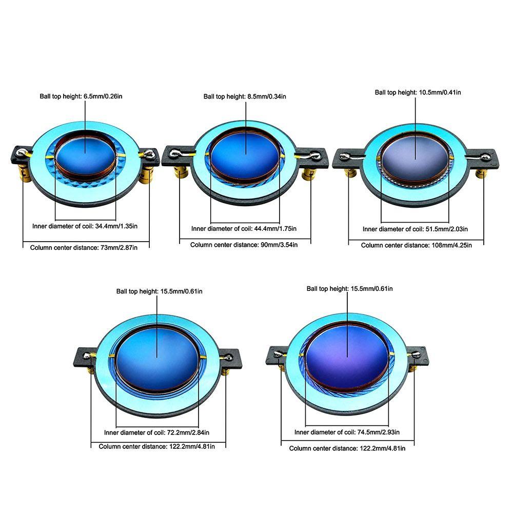 1Pcs 34.4/44.4/51.2/72.2/74.5mm Tweeter Voice Coil Membrane for DIY Treble Speaker Repair
