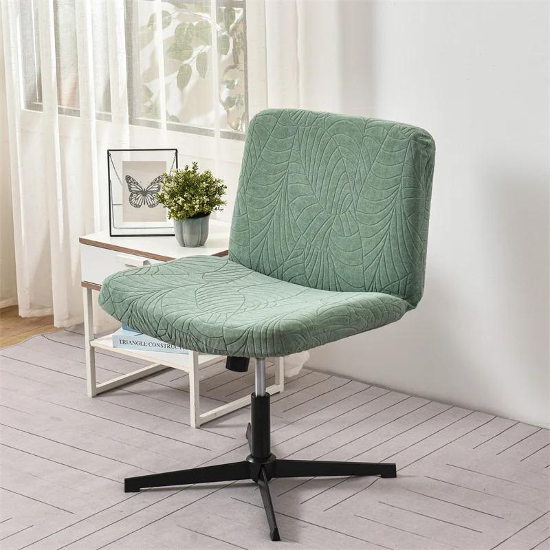 Wasserdichter Stretch-Jacquard Bürostuhl Überzug Elastischer Schminktisch Drehstuhlbezug Mittlere Rückenlehne Breiter Sitz Computerstuhl Hülle Zuhause