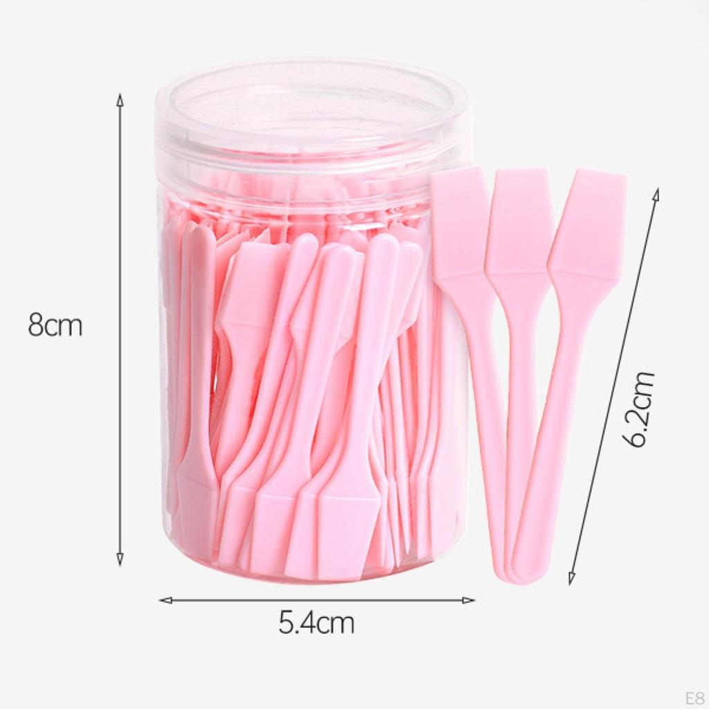 100 Pieces Makeup Spatulas Foundation Mixing Tool Cosmetic Spade Reusable Easy Clean