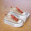 Chunky Platform Sneakers for Women Low Top Canvas Shoes Summer Breathable Canvas Sneakers Women's Comfortable Slip on Casual Tennis Walking Shoes