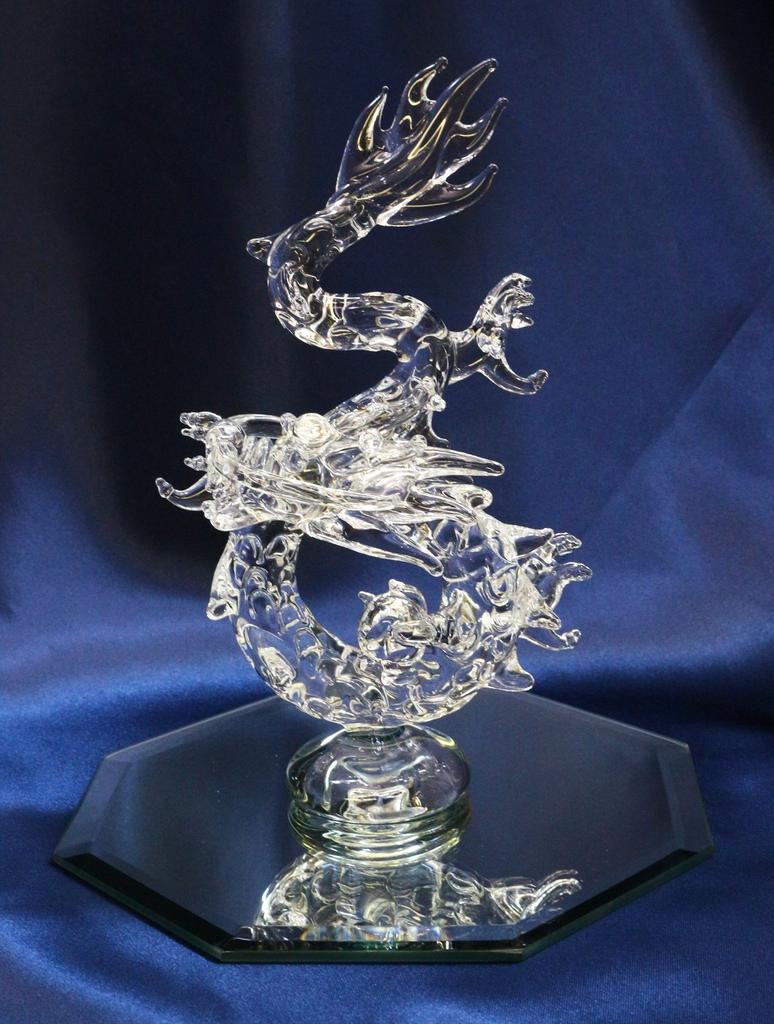 Handmade Glass Craft Feng Shui Good Luck Luck Dragon