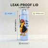 1PC Cool Duck Funny Quote 750ml Color Plastic Sports Water Bottle Leakproof Flip Straw Lid Suitable for Sports Office Home Use