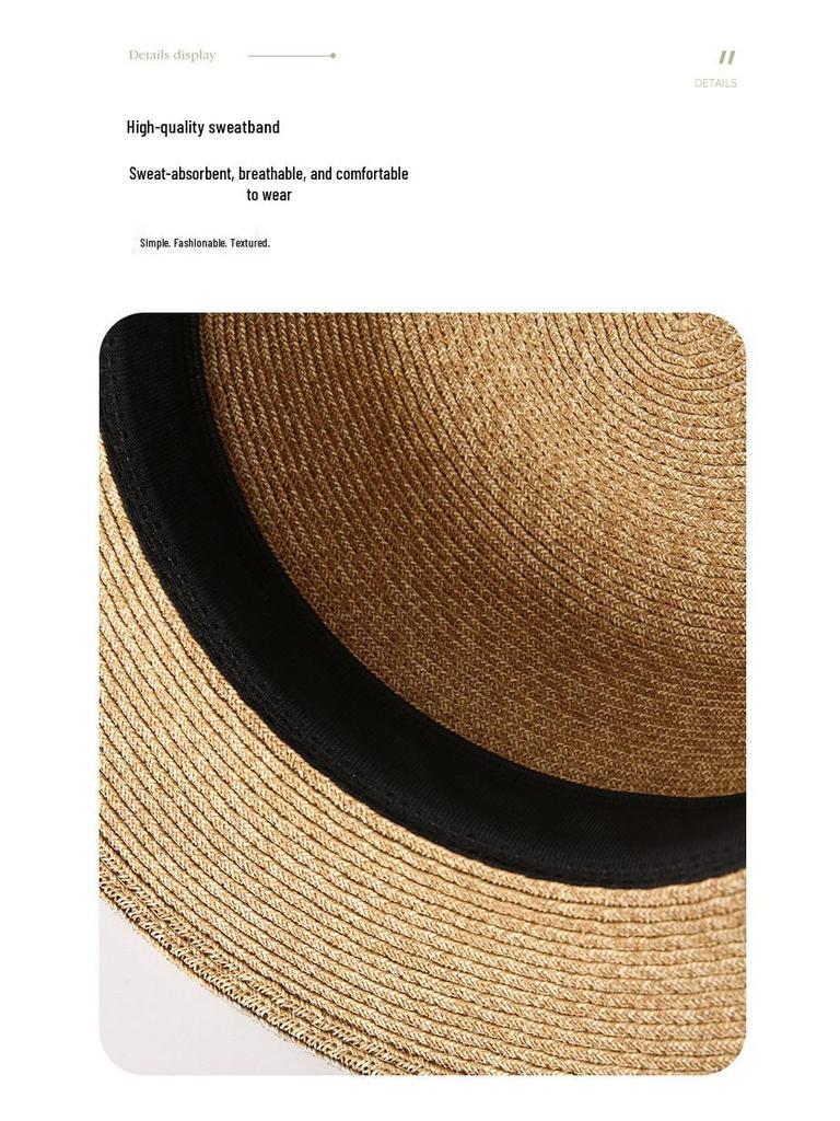 European Retro Letter Sewn Flat Top Sun & Beach Hat