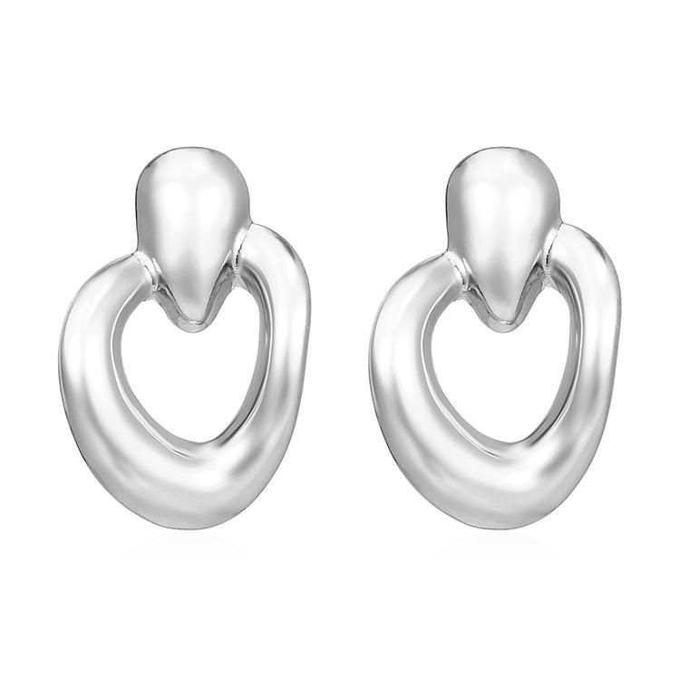 

Ретро глянцевый нишевый дизайн простые нерегулярные геометрические формы персонализированные женские серьги