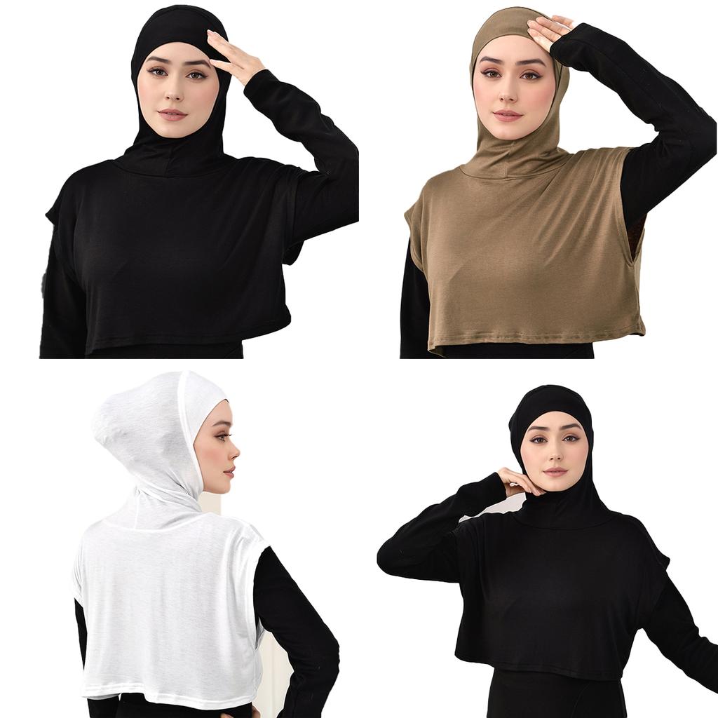 Muslim Islamic Inner Hooded Hijab Women Basic Vest Sleeveless Bottoming Shirts Islamic Clothing Turkey Arab Abaya Tops