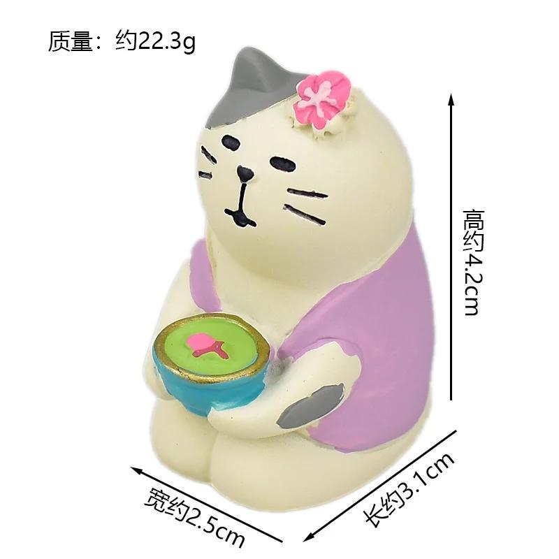 Zakka Summer Day Resin Ornaments watermelon Cat Home Desktop Scenic Decoration Mini Shooting Props Collection Toy for Kids