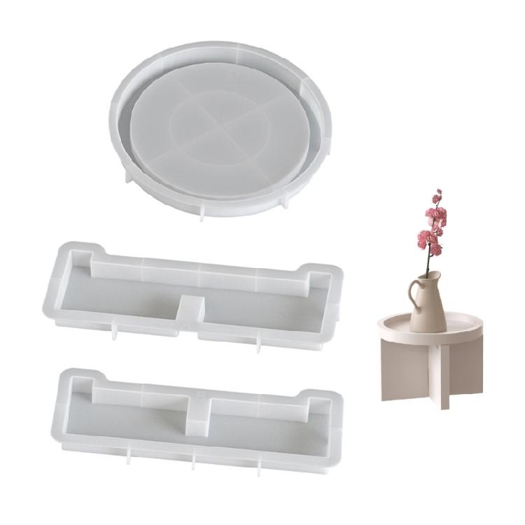 Flexible Silicone Round Plate Tray With Sturdy Feature Designs Craft Supplies for Household Use and Special Occasions
