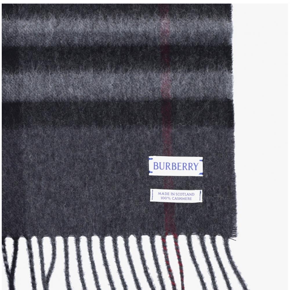 Burberry Kashmir-Schal mit Fransen 8077880 A1208 prüfen