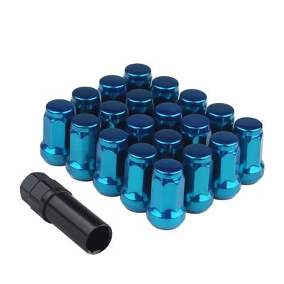 סט 20 אומים מפלדה לנעילת גלגלים M12 x P1.25 למכונית ומיני