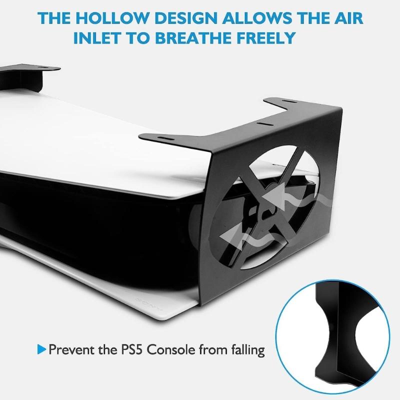 Game Console Under Desk Storage Rack for P5 Disc & Digital Edition Controller Organiser Bracket Holder Stand Accessory