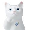 Noritake Approximately 12cm Tall and Floral Pattern Bone Maneki-neko (Lucky Cat) Figurine, 6.3cm Wide, (Right Hand), China, T54553/AC449
