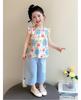 Girls' Summer Outfit New Fashionable and Stylish Baby Sleeveless Top, Children's Pants, Princess Summer Clothes, Children's Clothing