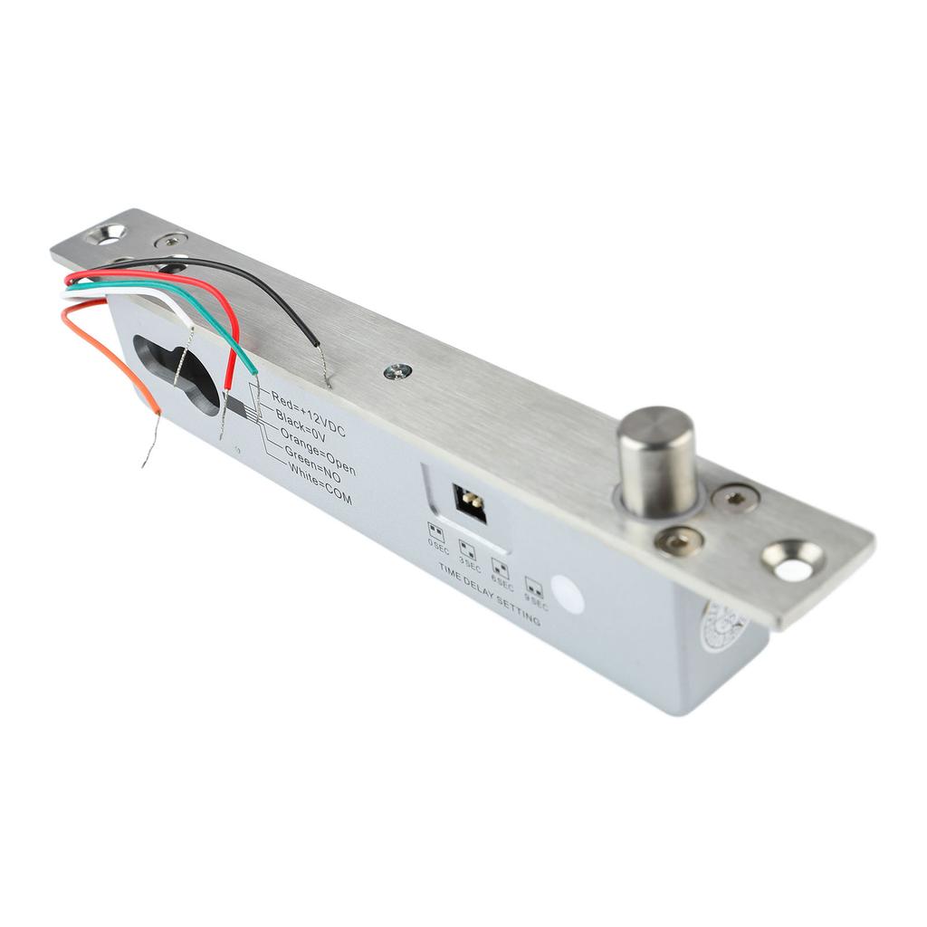 Electric Bolt Lock Strong Strength Stainless Steel Delay Adjustment Electric Mortise Deadbolt Wood