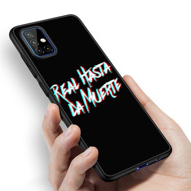 Custodia Rapper Anuel aa Ozuna per Samsung Galaxy A12 A02S A22 A32 A52 A72 A71 A51 A41 A31 A21 A11 A50 A70 A10S A20S Cover Nera