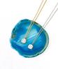 Glory_Arden [Unisex] Surgical Steel Round Crystal Point Necklace / Ghmn-451