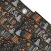 Spooky Halloween Shower Curtain with Ghost and Bookshelf Design - Perfect for a Fun and Festive Bathroom Decor Easy-Clean