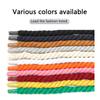 Round Shoelaces Quality Colorful 1CM Thicker Cotton Shoelace Sneakers Rope Laces 100/120/140/160CM Boots Shoe laces Shoes 1Pair