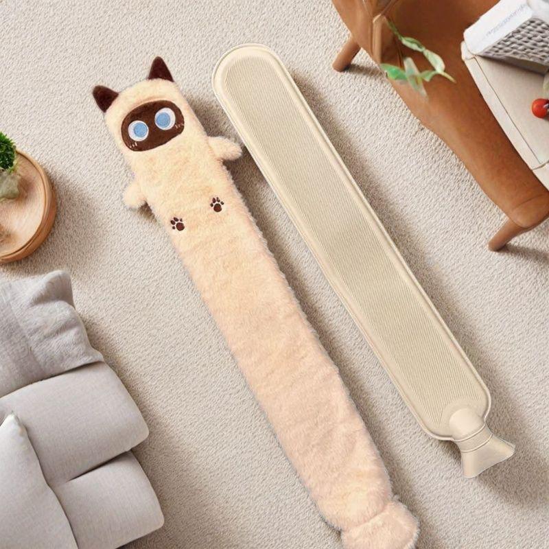 Kreslená extra velká nevýbušná láhev na horkou vodu pro teplé nohy, do postele a na břicho