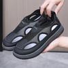 Men's Summer New Breathable Flying Weave Sports Lightweight Casual Soft Bottom Hollowed Out Mesh Slip In Shoes Work Shoes