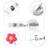 Clip Flower Chest Card Retractable Badge Reel ID Card Clips Nurse Badge Holder Name Card Holder