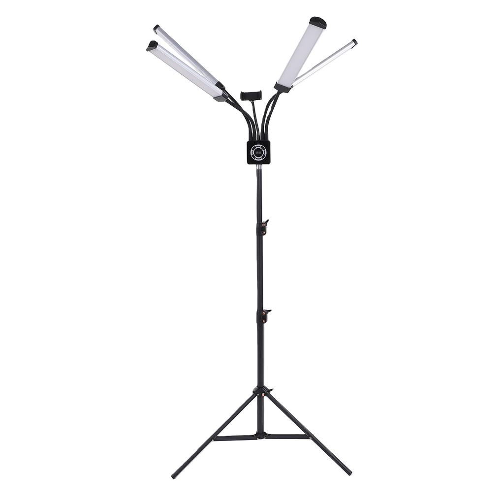 Flexible 4 Arms LED Video Light 3200K 5600K 360 Degrees Rotation Dimmable Photography Fill Light for Live Streaming