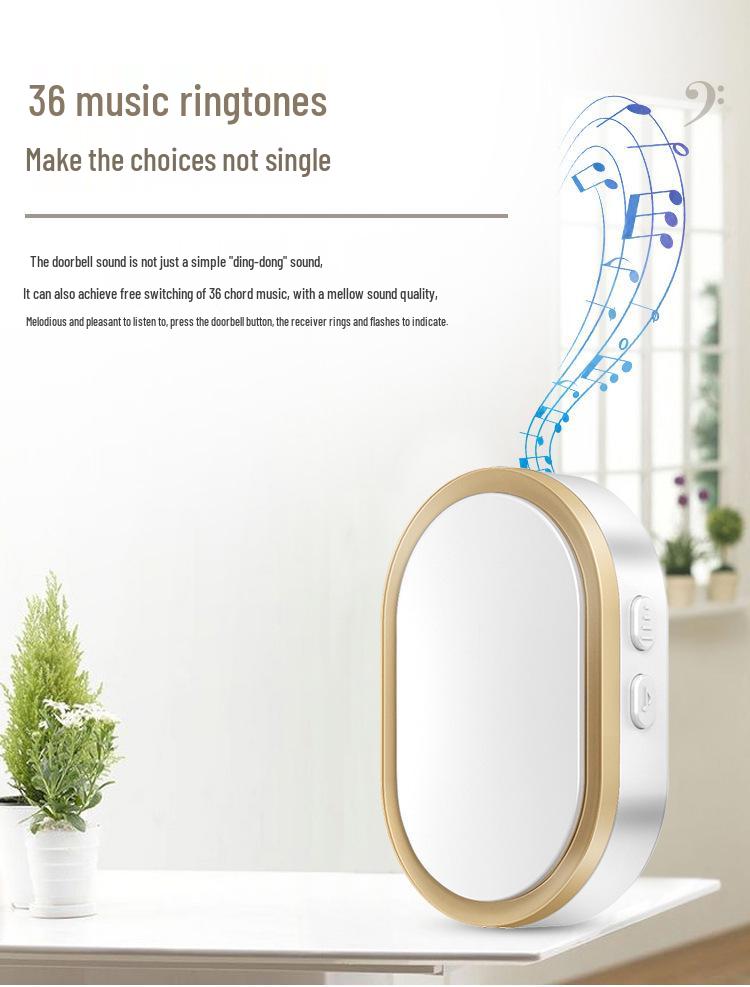 Wireless Waterproof Self-Powered Doorbell for Home - Ultra-Long Range, Battery-Free Smart Remote for Elderly Assistance