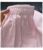 Unisex Blue Vertical Striped Casual Pants: Korean Summer Style, Floor-Length, Straight Wide-Leg, High-End Feel