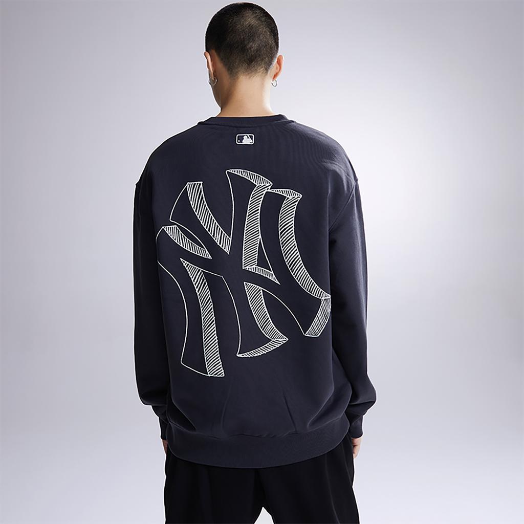 New MLB Sweatshirt Unisex Charcoal Gray 3AMTB0434-50CGS