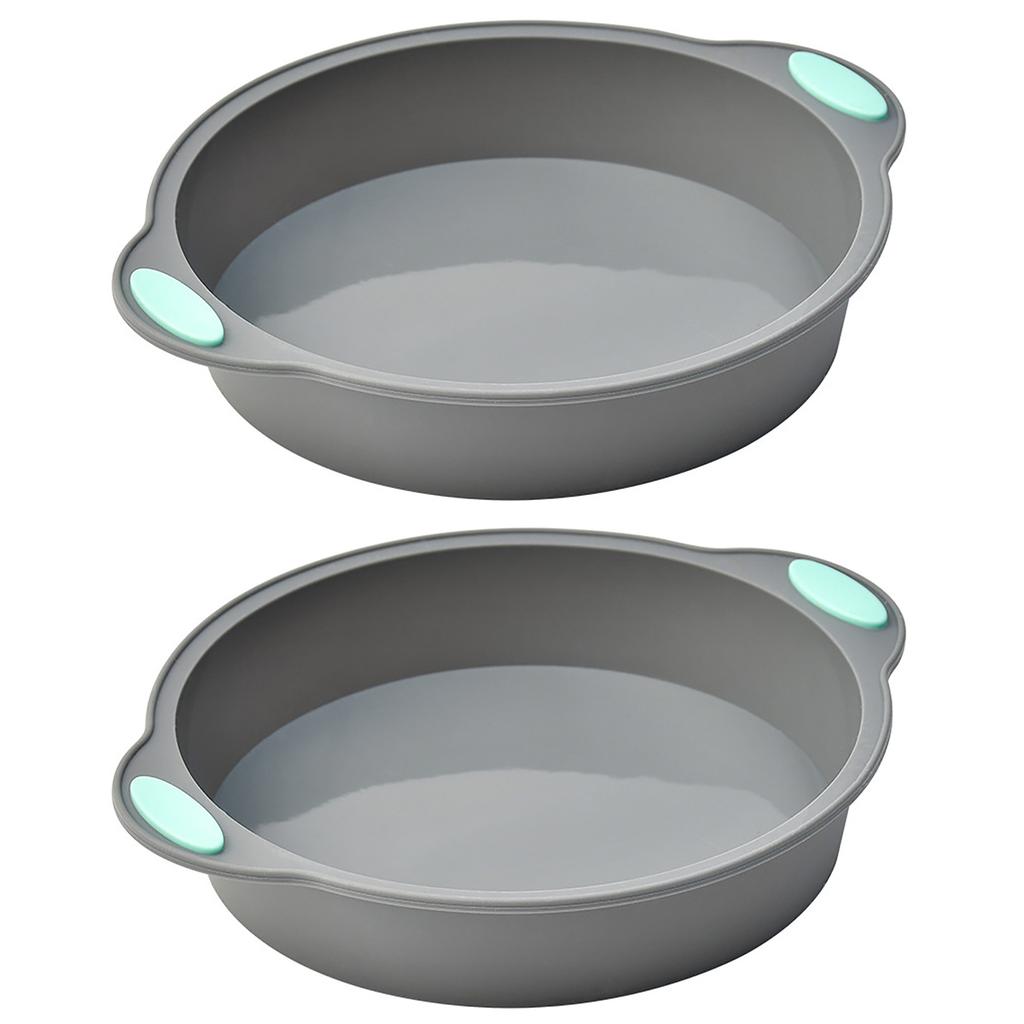 2pcs/set Silicone Cake Mold Household Baking Circular Chiffon Cake Mold Rectangular Bread and Toast Mold Kitchen Baking Tools