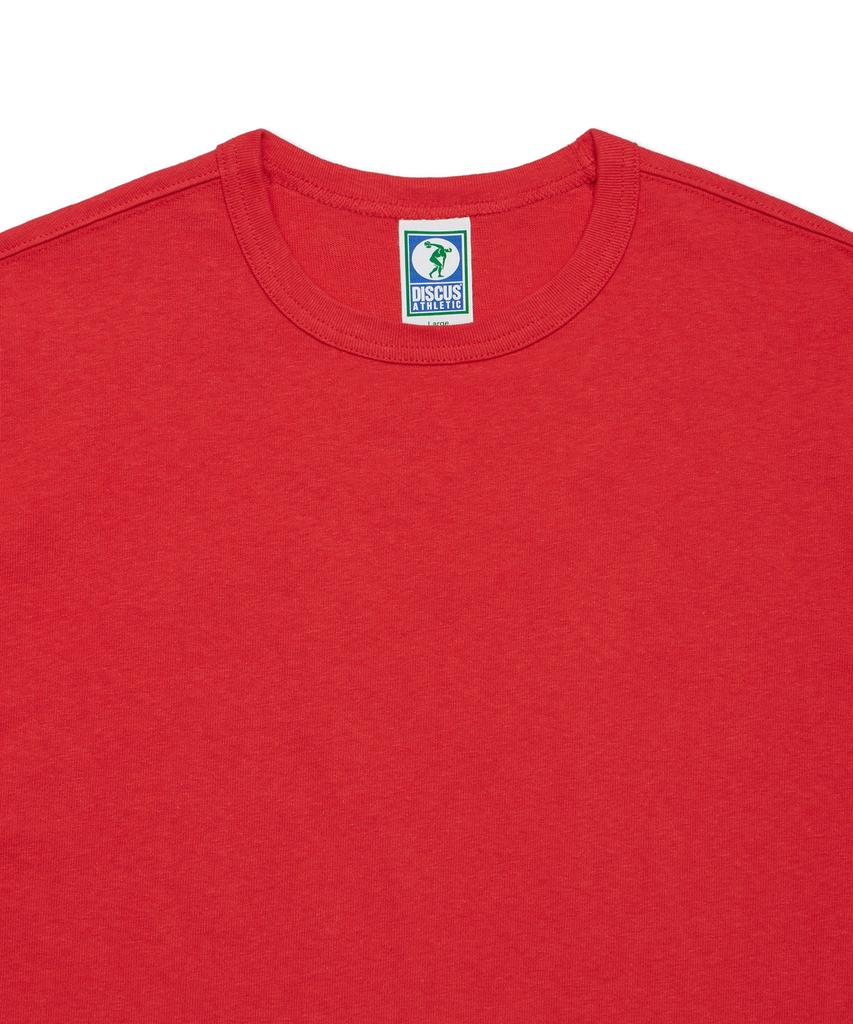 DISCUS ATHLETIC Super Heavyweight Regular Fit Blank T-Shirt Red