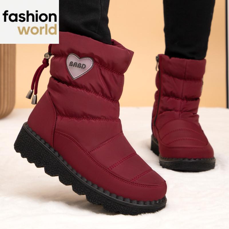 Shoes Women's Cotton Shoes Plus Velvet Thickened High-top Snow Boots Waterproof Non-slip Casual All-match Cotton Shoes