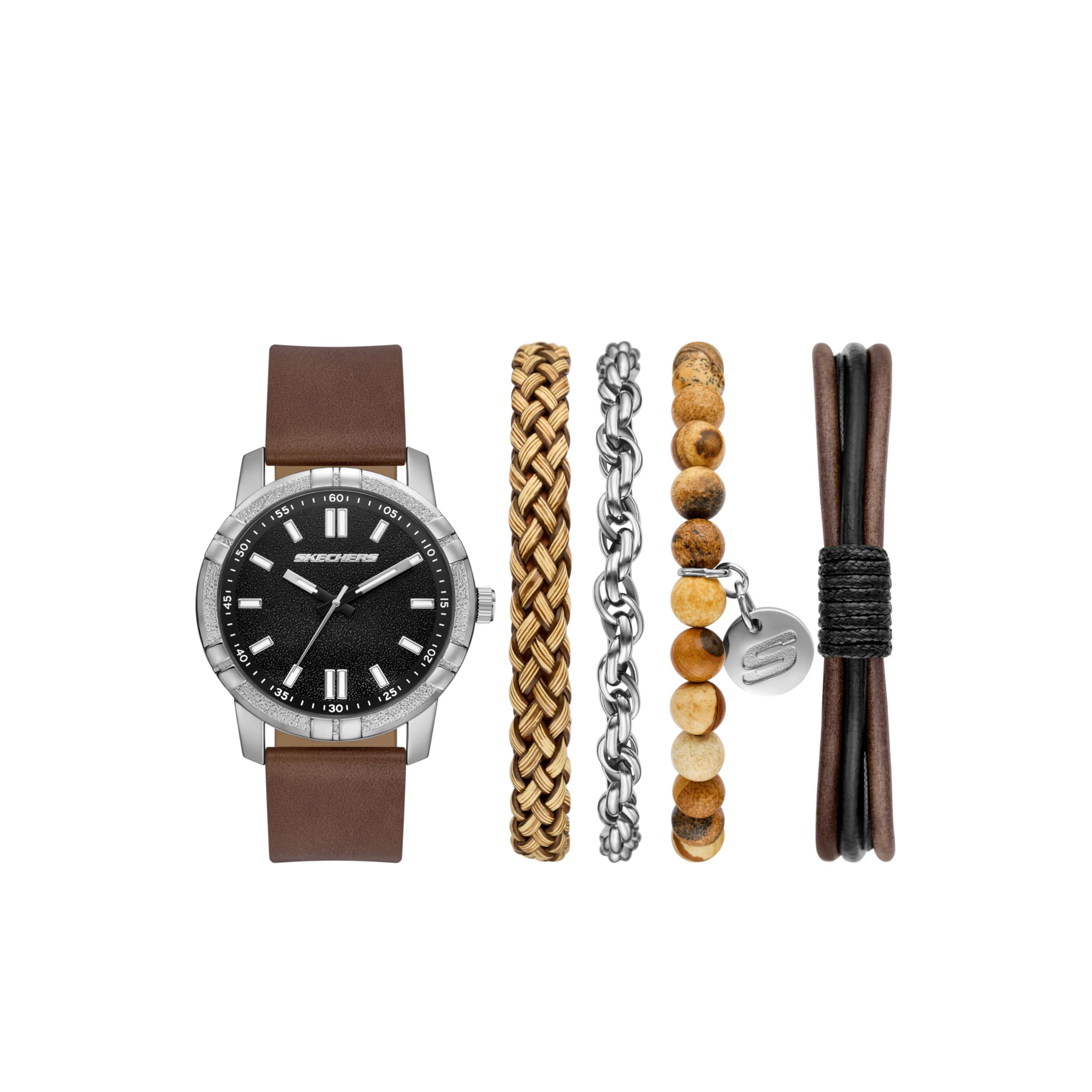 Skechers Analog Polyurethane Watch SR9147 Men s коричневый