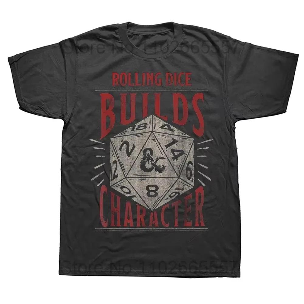 2025 Novelty Dungeon Dragon T Shirts Graphic Streetwear Short Sleeve I Have A Plan D20 Dice Role Playing Game DnD T-shirt Men