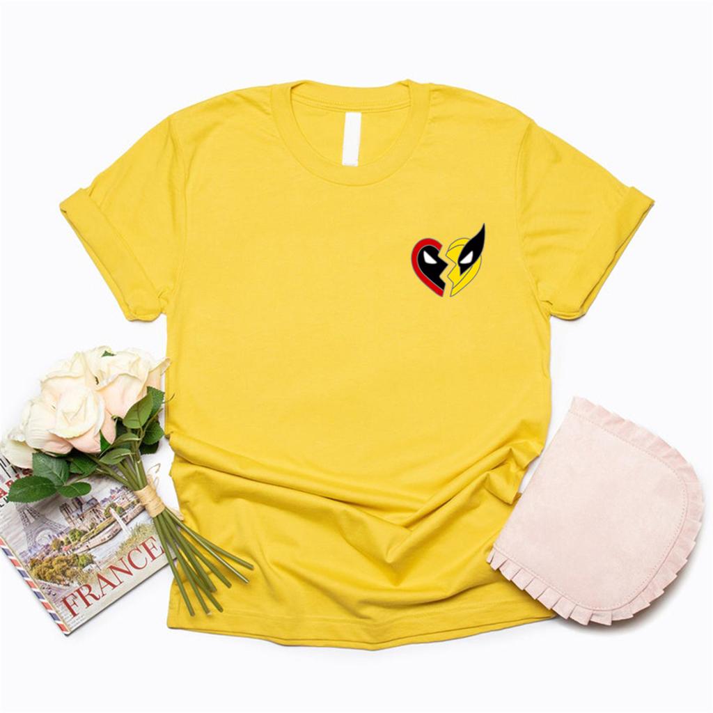Cotton TeeSuperhero Best Friends Graphic T Shirts Superhero Couple Group Tee Men Women Short Sleeve T-shirts Hero Bestie Tshirt Unisex Top