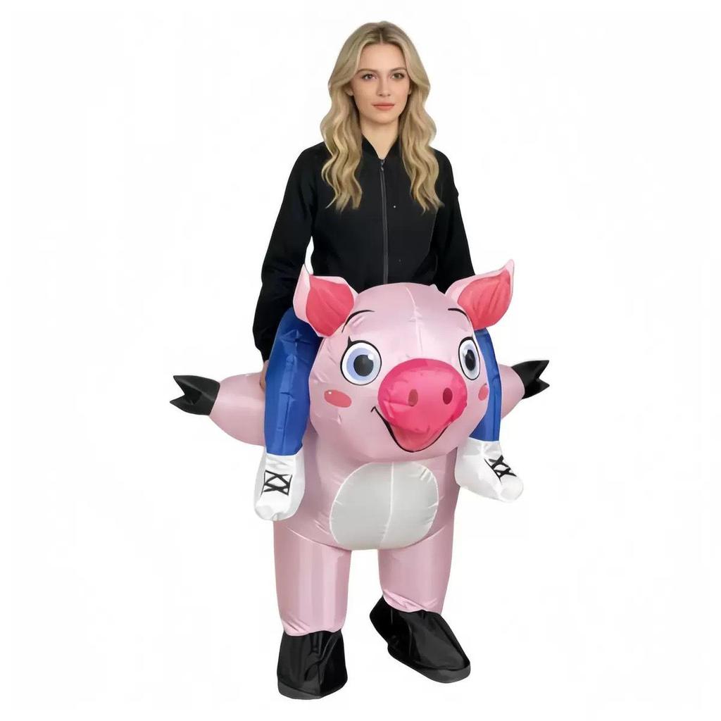 Pink Pig Inflatable Costume Jumpsuit for Party & Performance
