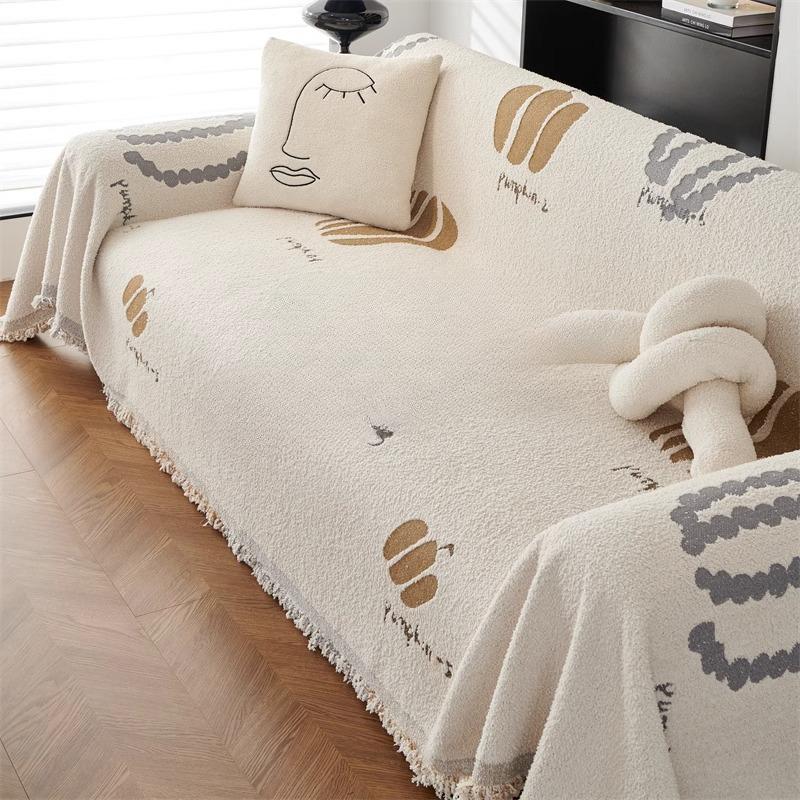 Winter Sofa Towel Non-Slip Plush Sofa Cover Cloth High-Grade Sofa Blanket Sofa Cover