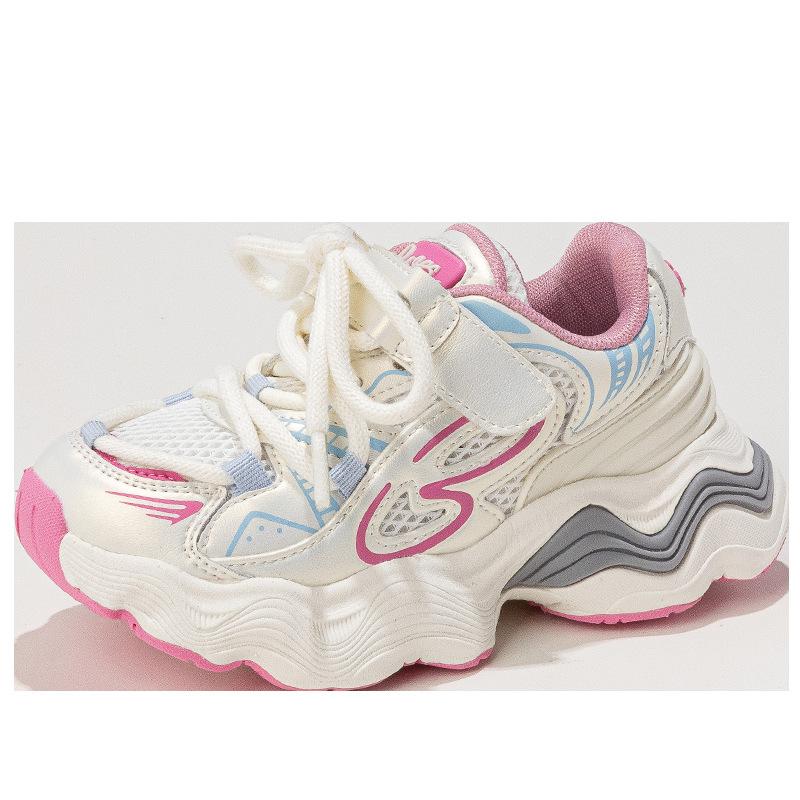 Girls' Dad Shoes 2025 New Spring and Autumn Little Girl Sports Shoes Lightweight Shoes Soft Soles Children's Running Shoes Autumn Models