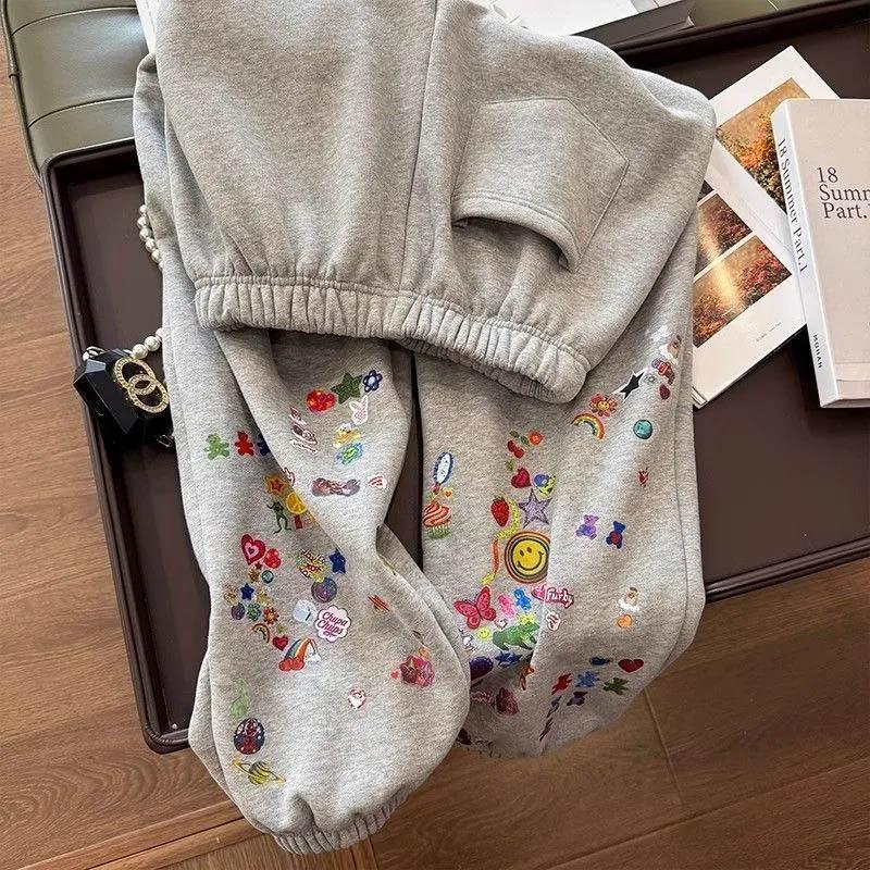 Pants for Women Elastic High Waist Long Trousers Plus Size Double Layer Thickened Stretchy Versatile Casual  Pants