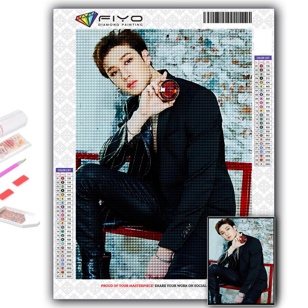 Купить 5D DIY Алмазная картина Корейская группа мальчиков Вышивка ...